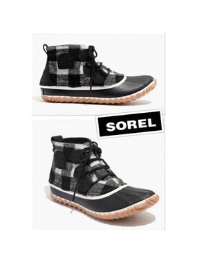 SOREL Buffalo Plaid Cabincore Waterproof Outdoor Boots Women’s 10 Men’s 8.5
